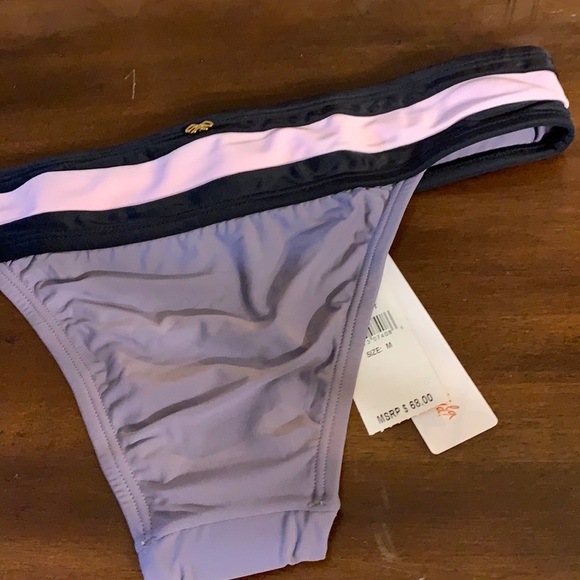 NWT PILYQ Amethyst Banded Color Block Swim Bottom - Picture 3 of 6